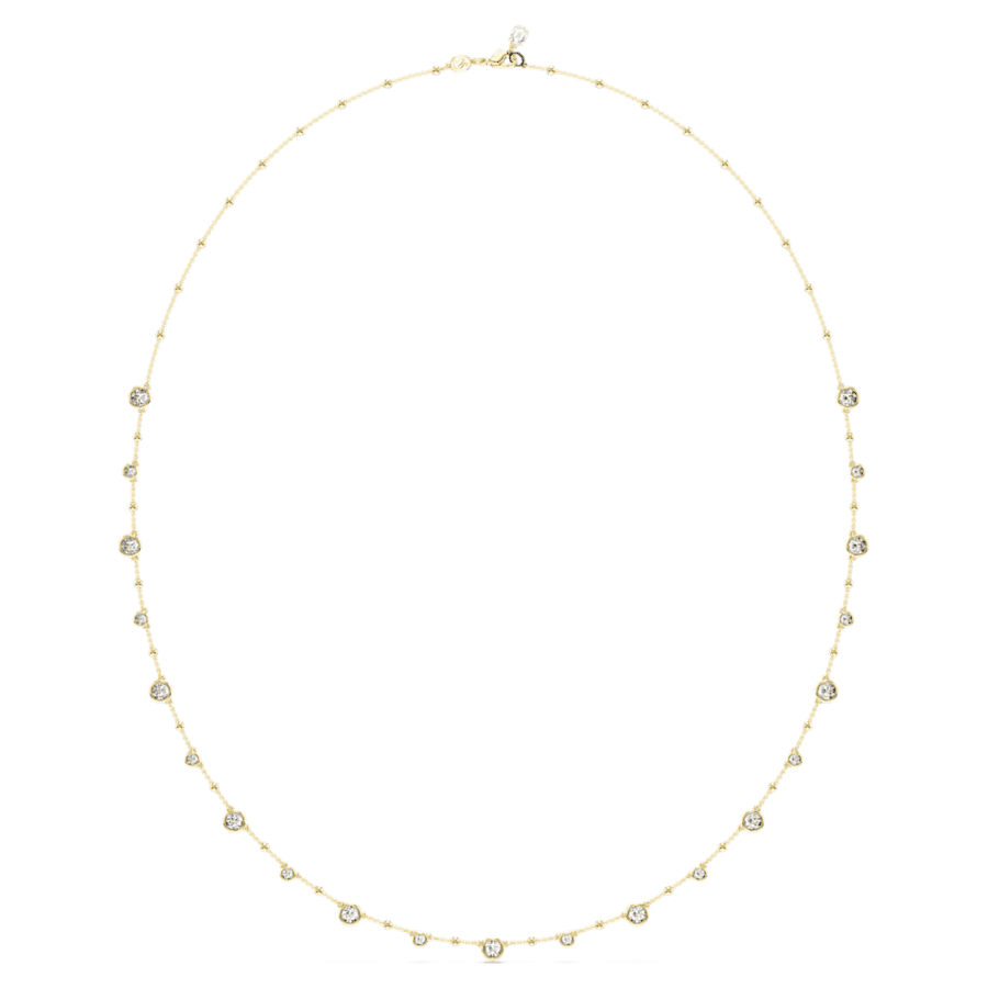 COLLAR SWAROVSKI IMBER TALLA REDONDA, BLANCO, BAÑO TONO ORO