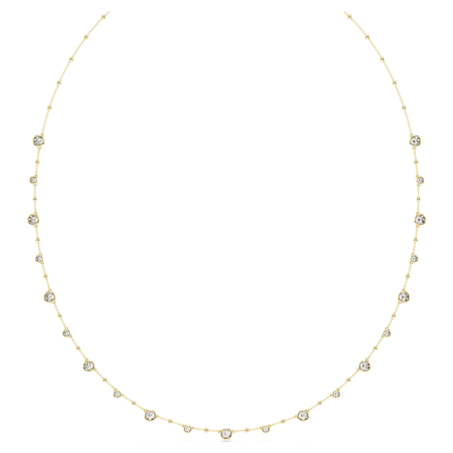 COLLAR SWAROVSKI IMBER TALLA REDONDA, BLANCO, BAÑO TONO ORO