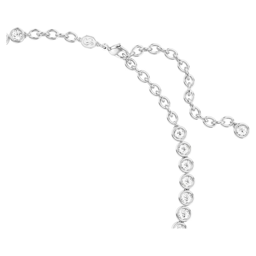 COLLAR SWAROVSKI IMBER TENNIS TALLA REDONDA, BLANCO, BAÑO DE RODIO