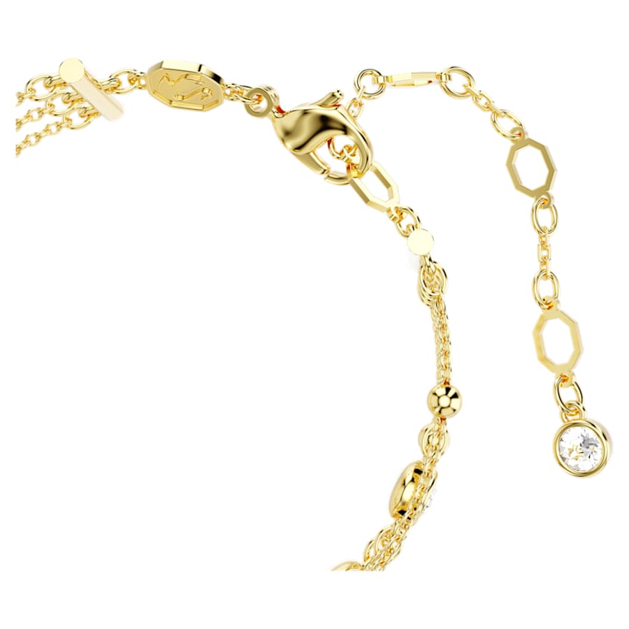 PULSERA SWAROVSKI IMBER TALLA REDONDA, BLANCA, BAÑO TONO ORO, TALLA M
