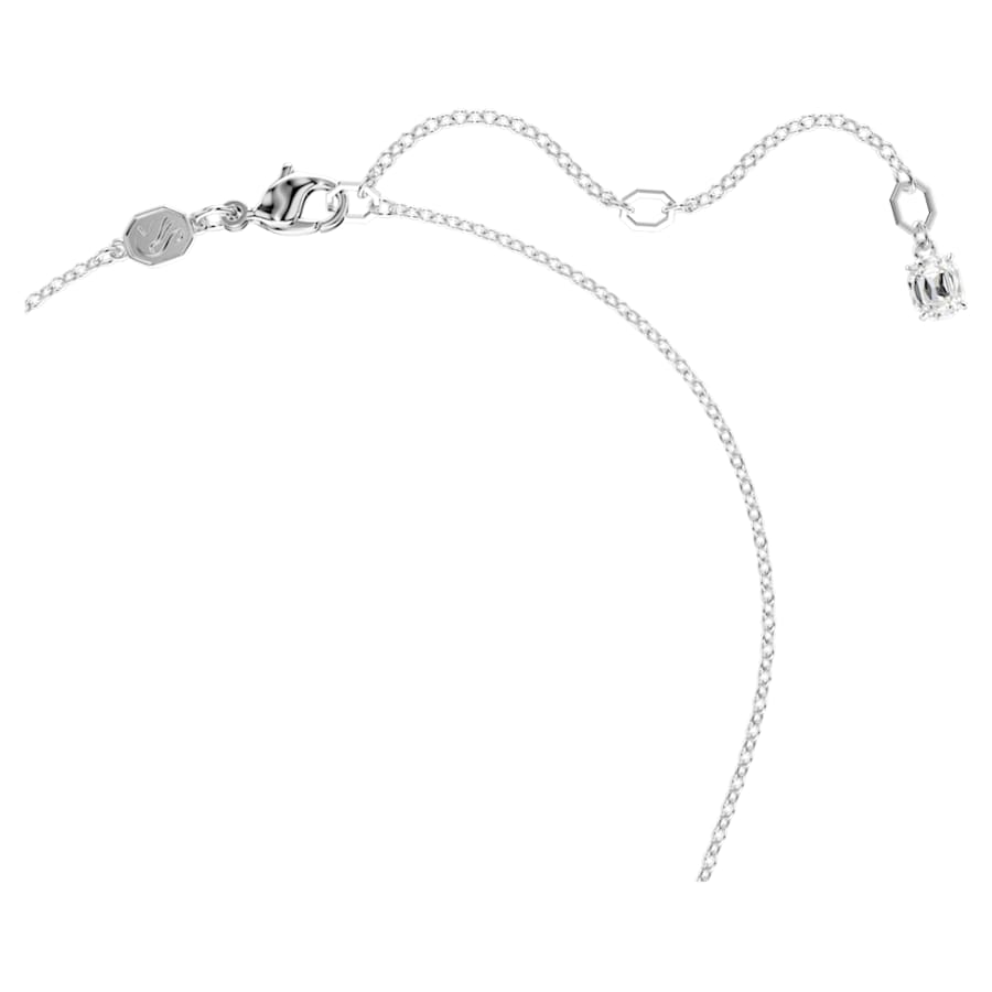 COLLAR SWAROVSKI INSIGNE TALLAS MIXTAS, CRUZ, BLANCO, BAÑO DE RODIO