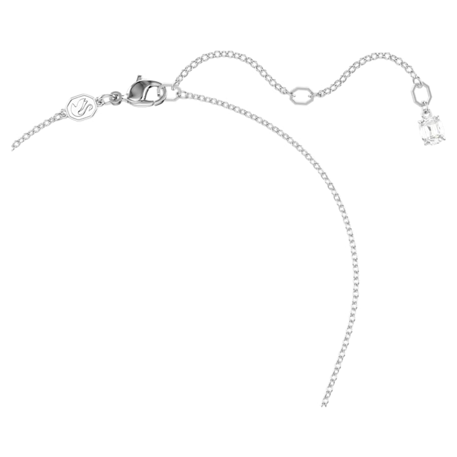 COLLAR SWAROVSKI INSIGNE TALLA REDONDA, CRUZ, BLANCO, BAÑO DE RODIO