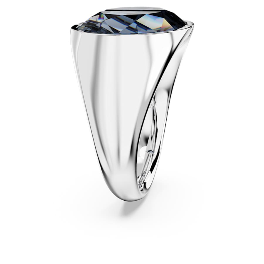 ANILLO SWAROVSKI LUCENT, GRIS, BAÑO DE RODIO