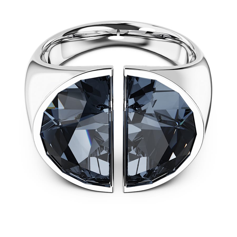 ANILLO SWAROVSKI LUCENT, GRIS, BAÑO DE RODIO