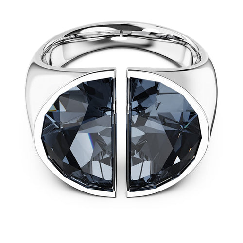 ANILLO SWAROVSKI LUCENT, GRIS, BAÑO DE RODIO