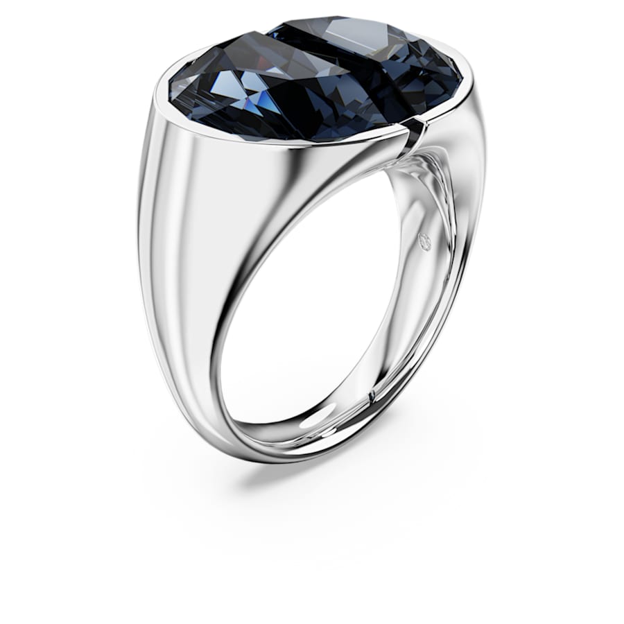 ANILLO SWAROVSKI LUCENT, GRIS, BAÑO DE RODIO