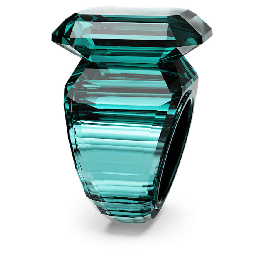 ANILLO SWAROVSKI  LUCENT TALLA OCTOGONAL, VERDE, TALLA 55