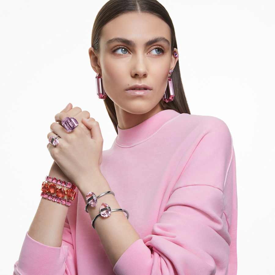 ANILLO SWAROVSKI LUCENT TALLA OCTOGONAL, ROSA
