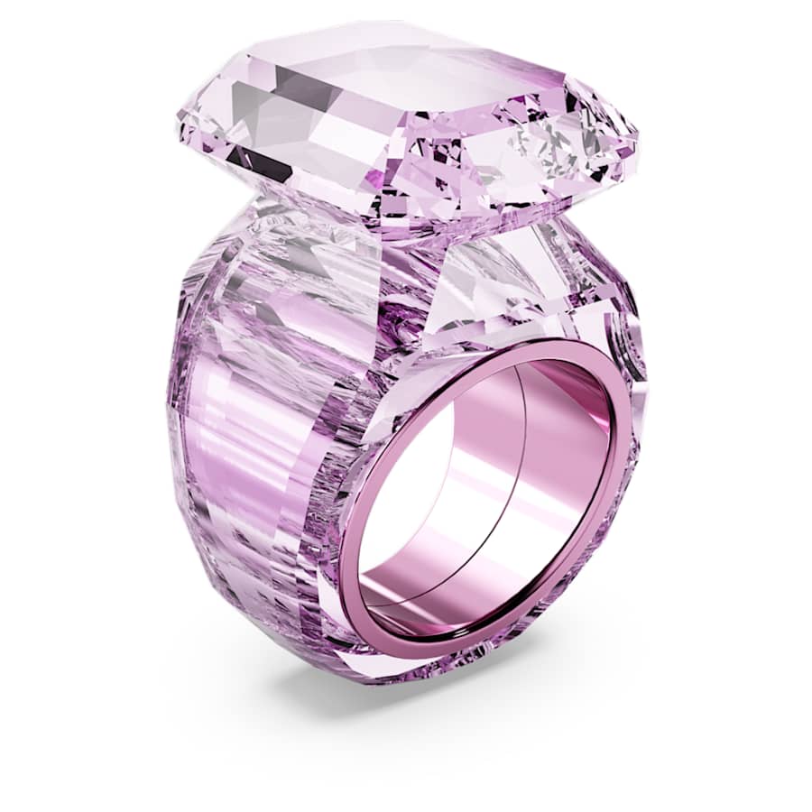 ANILLO SWAROVSKI  LUCENT TALLA OCTOGONAL, ROSA, TALLA 60