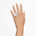 ANILLO SWAROVSKI LUCENT TALLA OCTOGONAL, BLANCO