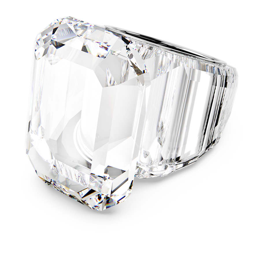 ANILLO SWAROVSKI  LUCENT TALLA OCTOGONAL, BLANCO, TALLA 58