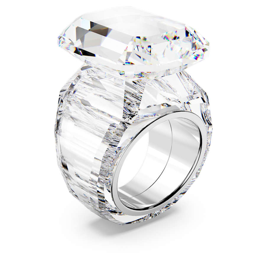 ANILLO SWAROVSKI  LUCENT TALLA OCTOGONAL, BLANCO, TALLA 58