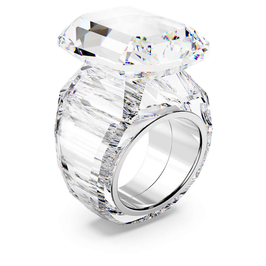ANILLO SWAROVSKI LUCENT COCKTAIL CORTE OCTAGONAL, BLANCO, TALLA 55