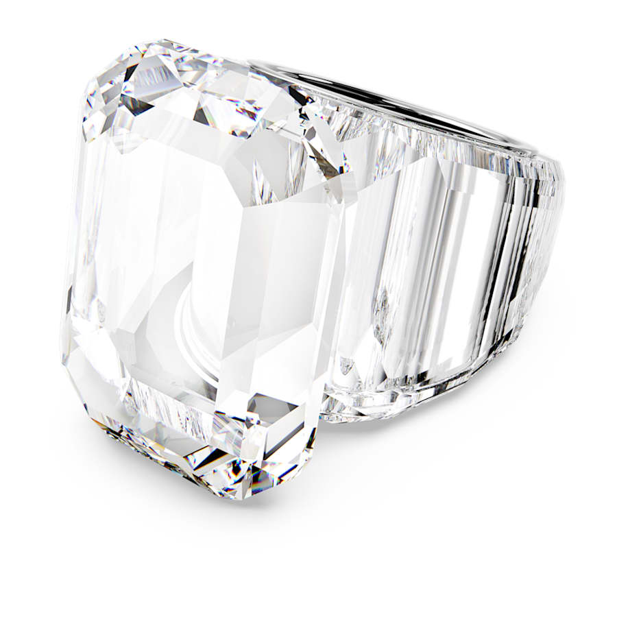 ANILLO SWAROVSKI LUCENT COCKTAIL CORTE OCTAGONAL, BLANCO, TALLA 55