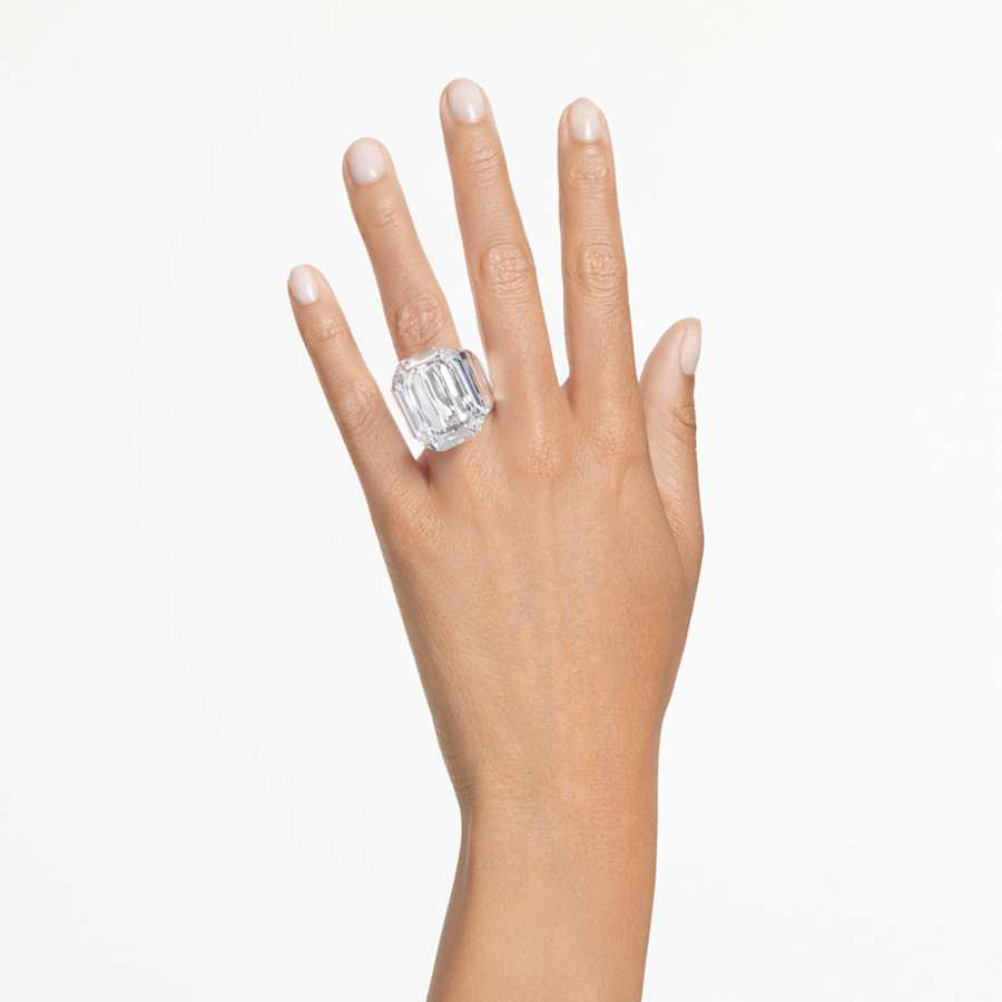 ANILLO SWAROVSKI LUCENT TALLA OCTOGONAL, BLANCO