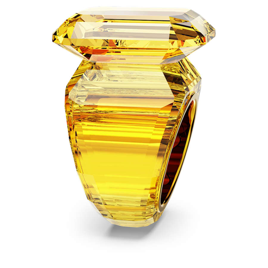 ANILLO SWAROVSKI  LUCENT TALLA OCTOGONAL, AMARILLO, TALLA 55