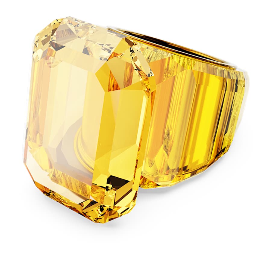 ANILLO SWAROVSKI  LUCENT TALLA OCTOGONAL, AMARILLO, TALLA 58