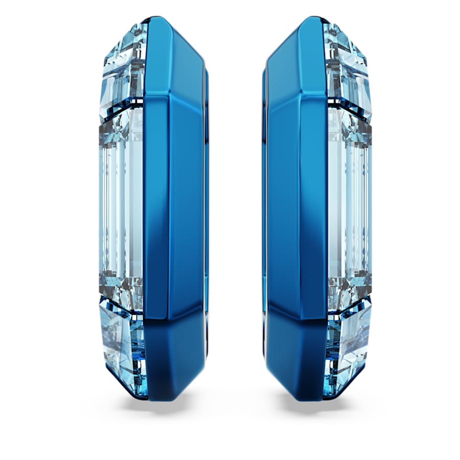ARETES SWAROVSKI LUCENT FORMA OCTAGONAL, PEQUECÑOS, AZULES