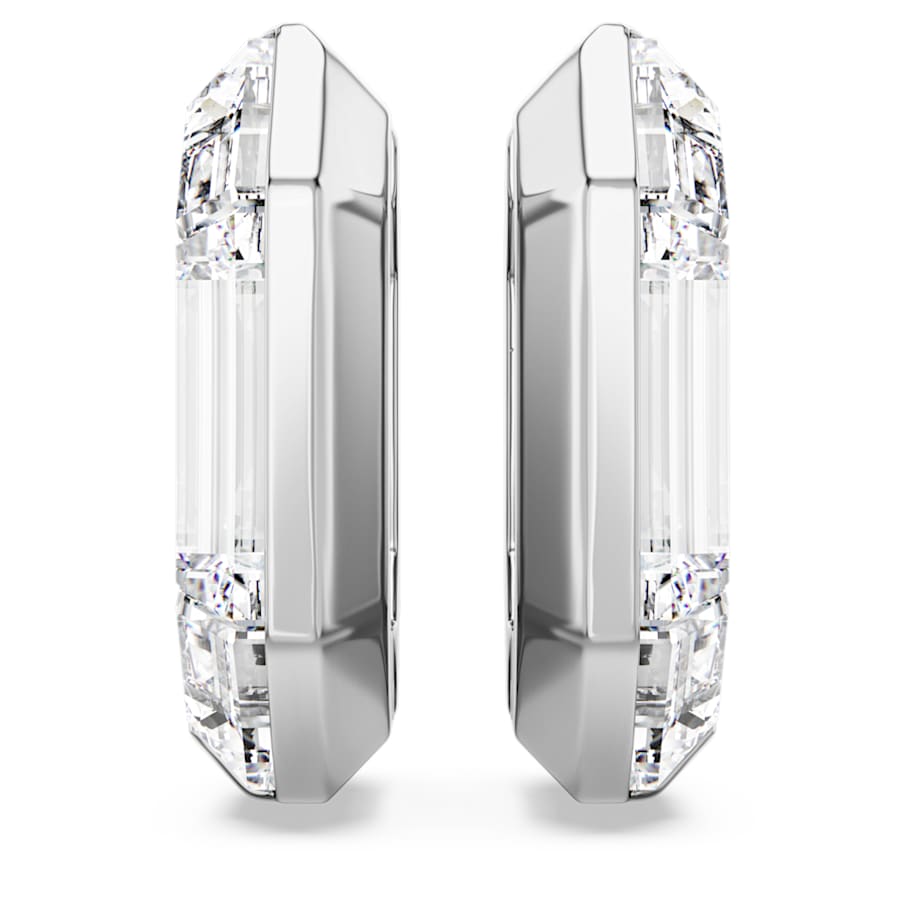 ARETES SWAROVSKI LUCENT FORMA OCTAGONAL, PEQUECÑOS, BLANCO