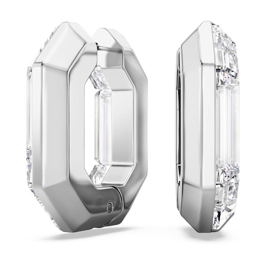 ARETES SWAROVSKI LUCENT FORMA OCTAGONAL, PEQUECÑOS, BLANCO