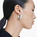 ARETES SWAROVSKI LUCENT FORMA OCTAGONAL, PEQUECÑOS, BLANCO