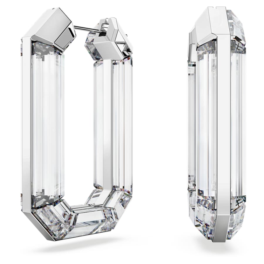 ARETES SWAROVSKI LUCENT ARTE, FORMA OCTAGONAL, BLANCO