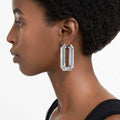ARETES SWAROVSKI LUCENT ARTE, FORMA OCTAGONAL, BLANCO