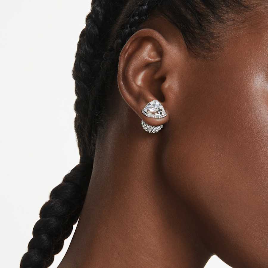 ARETES SWAROVSKI LUCENT, DISEÑO ARETES, CRISTAL, BAÑO DE RODIO