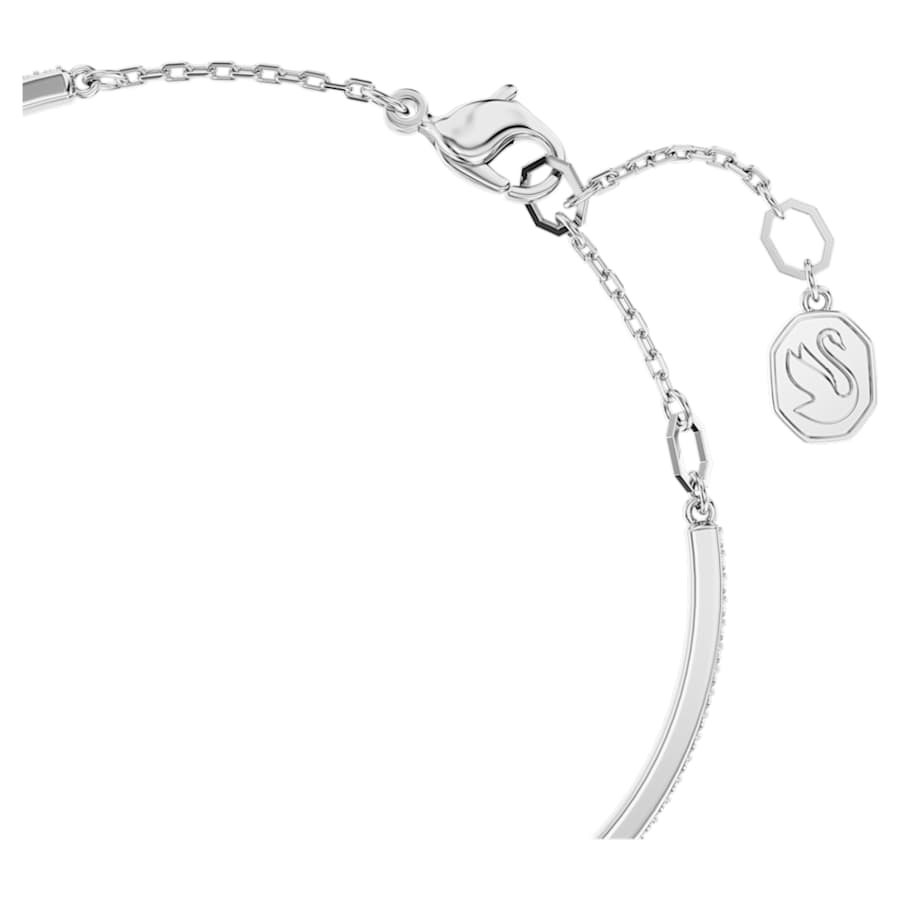 PULSERA SWAROVSKI LUNA, BLANCO, BAÑO DE RODIO, TALLA M