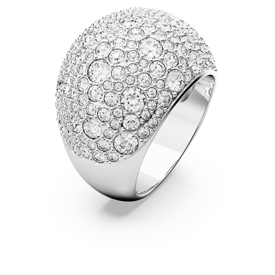 ANILLO SWAROVSKI LUNA LUNA FULL, BLANCO, BAÑO DE RODIO
