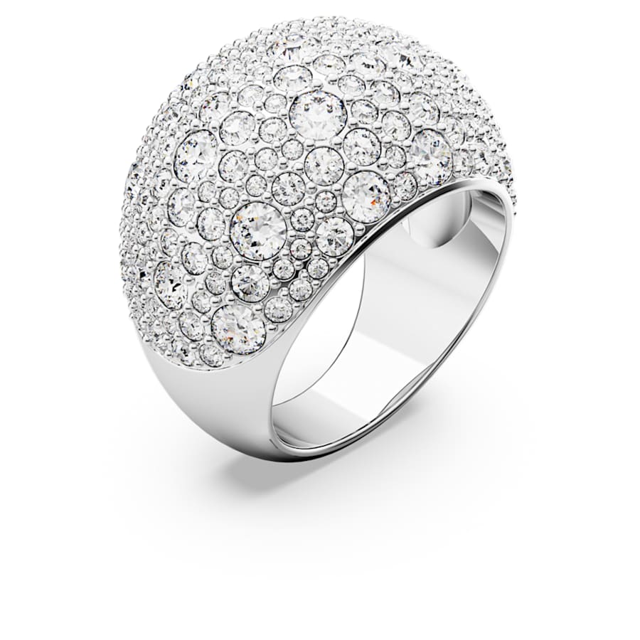 ANILLO SWAROVSKI LUNA LUNA FULL, BLANCO, BAÑO DE RODIO
