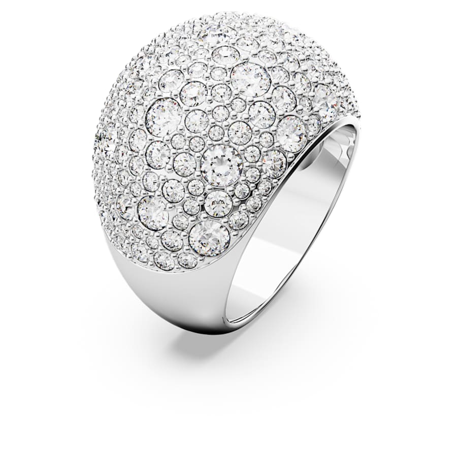 ANILLO SWAROVSKI LUNA LUNA FULL, BLANCO, BAÑO DE RODIO