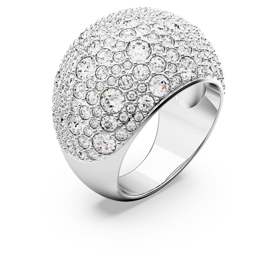 ANILLO SWAROVSKI LUNA LUNA FULL, BLANCO, BAÑO DE RODIO