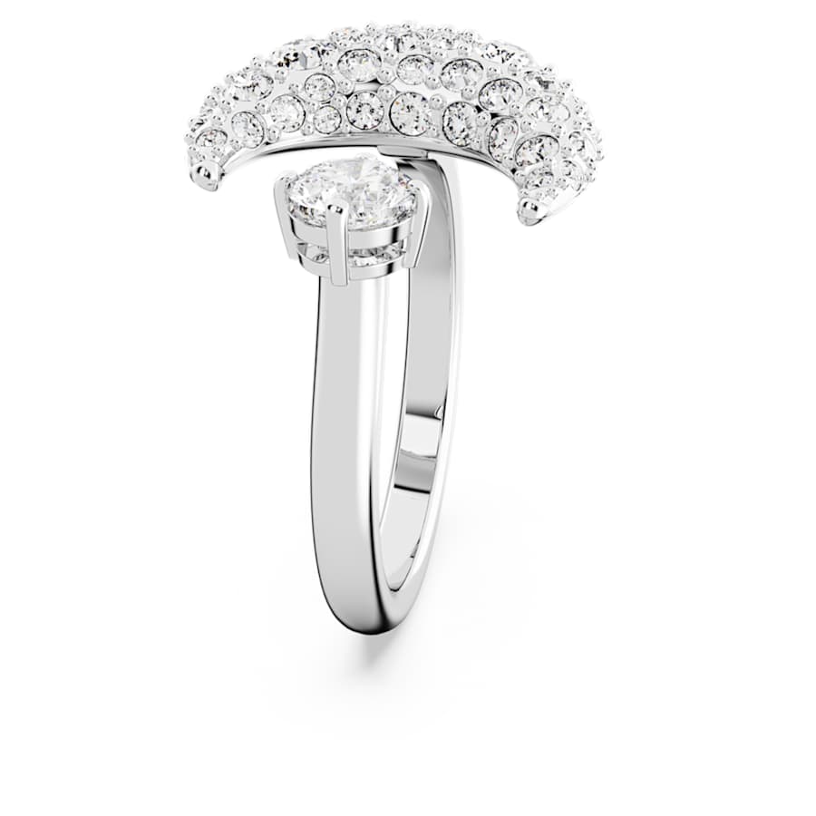 ANILLO SWAROVSKI LUNA LUNA SMALL, BLANCO, BAÑO DE RODIO