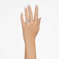 ANILLO SWAROVSKI LUNA LUNA SMALL, BLANCO, BAÑO DE RODIO