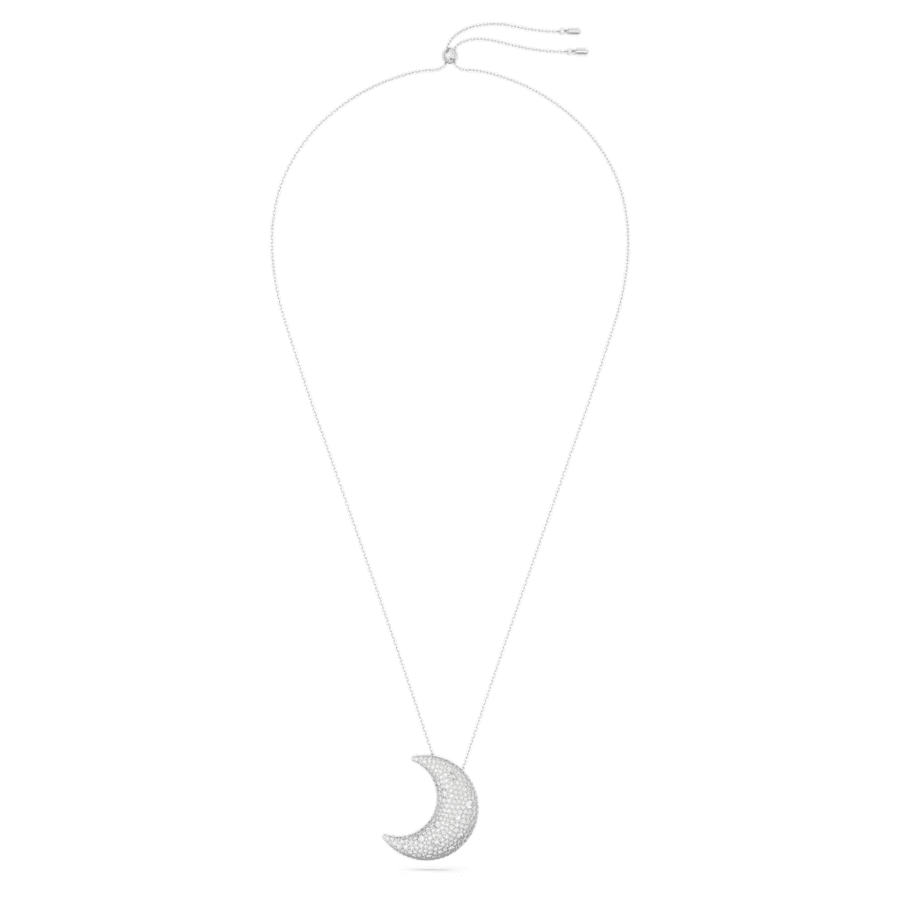 COLLAR SWAROVSKI SUBLIMA LUNA , BLANCA, BAÑO DE RODIO
