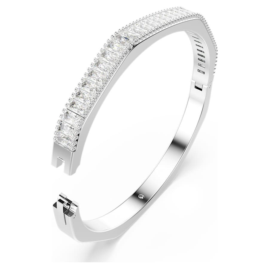 PULSERA SWAROVSKI MATRIX TALLA BAGUETTE, FORMA OCTAGONAL, BLANCO, BAÑO DE RODIO, TALLA M