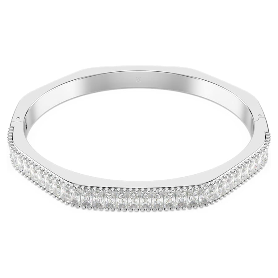 PULSERA SWAROVSKI MATRIX TALLA BAGUETTE, FORMA OCTAGONAL, BLANCO, BAÑO DE RODIO, TALLA M