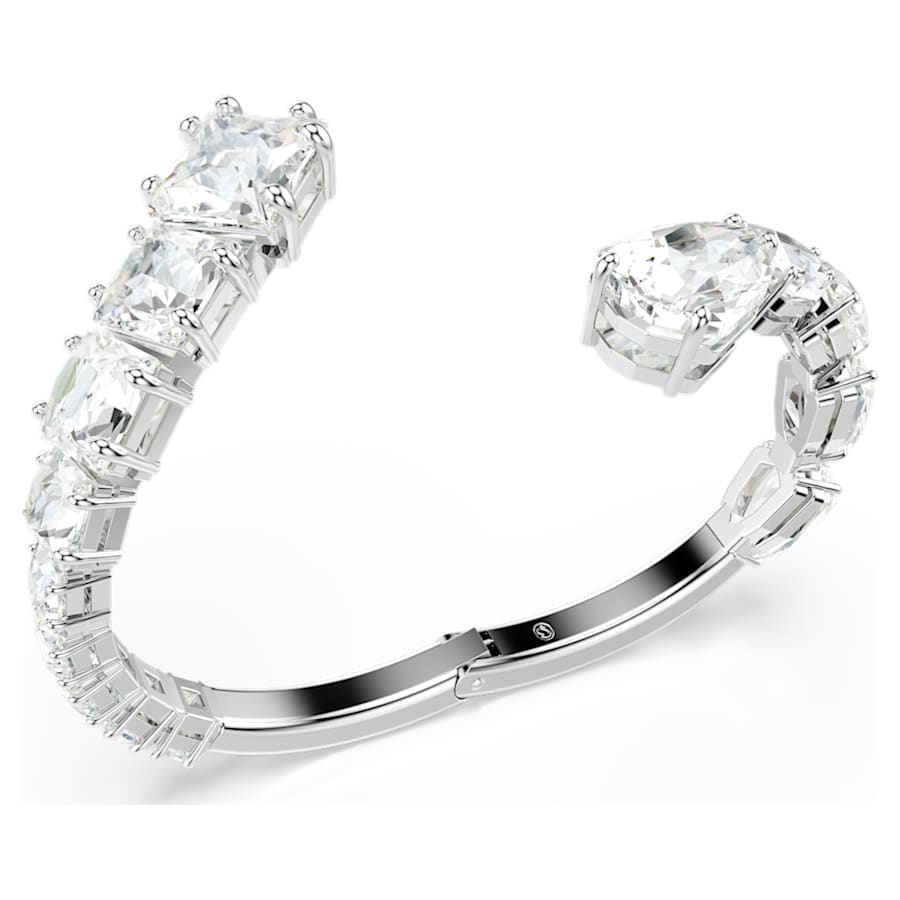 PULSERA SWAROVSKI MATRIX TALLAS MIXTAS, BLANCO, BAÑO DE RODIO, TALLA S