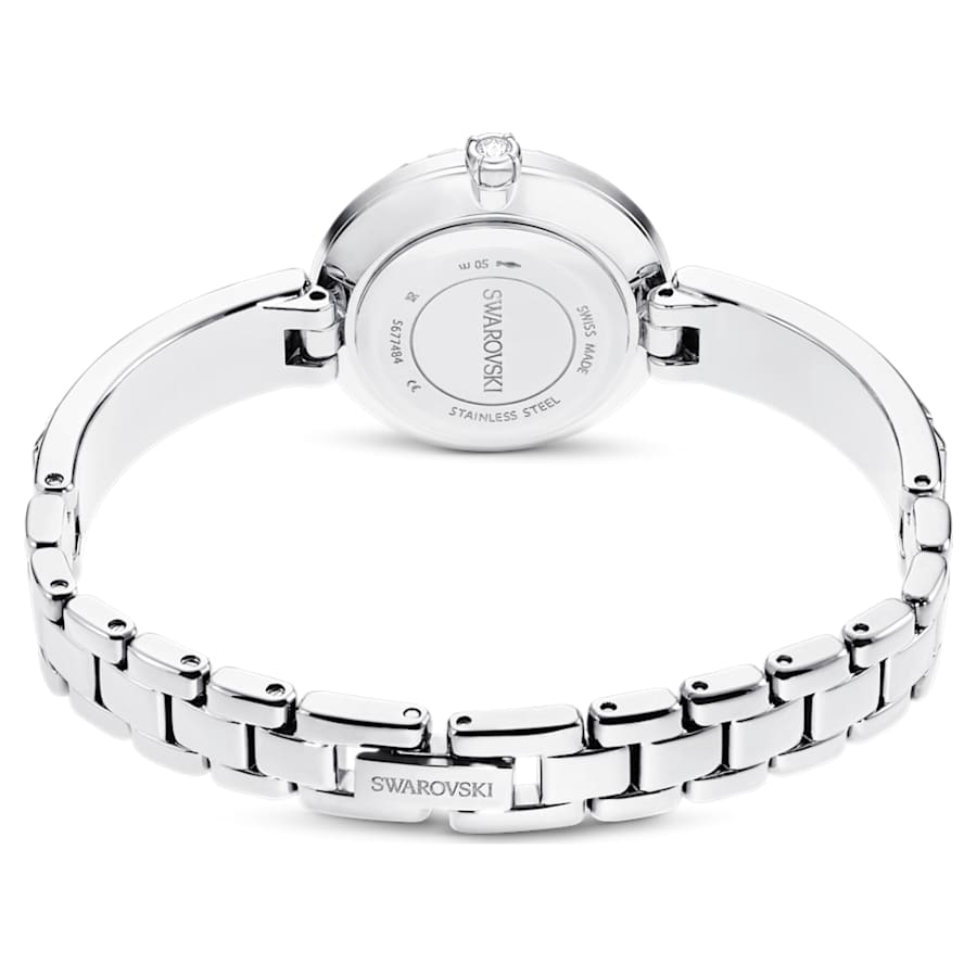 RELOJ SWAROVSKI MATRIX BANGLE BRAZALETE DE ACERO INOXIDABL, ESFERA GRIS, MOVIMIENTO CUARZO, CAJA 25 MM, MUJER