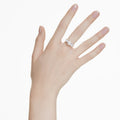 ANILLO SWAROVSKI MATRIX CRYSTAL PEARLS, TALLA REDONDA, BLANCO, BAÑO DE RODIO