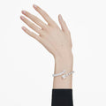 PULSERA SWAROVSKI MATRIX TALLAS MIXTAS, BLANCO, BAÑO DE RODIO