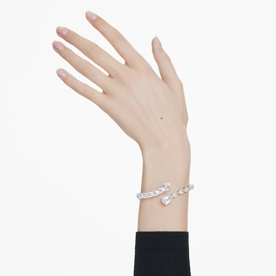 PULSERA SWAROVSKI MATRIX TALLAS MIXTAS, BLANCO, BAÑO DE RODIO