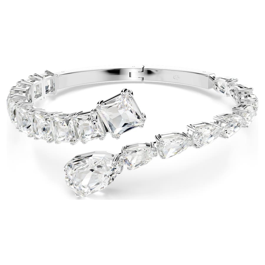 PULSERA SWAROVSKI MATRIX TALLAS MIXTAS, BLANCO, BAÑO DE RODIO