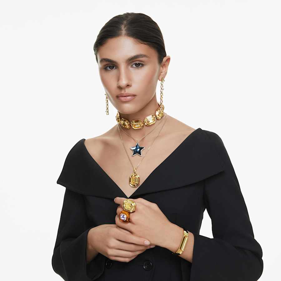 ARETES SWAROVSKI MATRIX CRYSTAL PEARLS, TALLA REDONDA, BLANCO, BAÑO DE RODIO