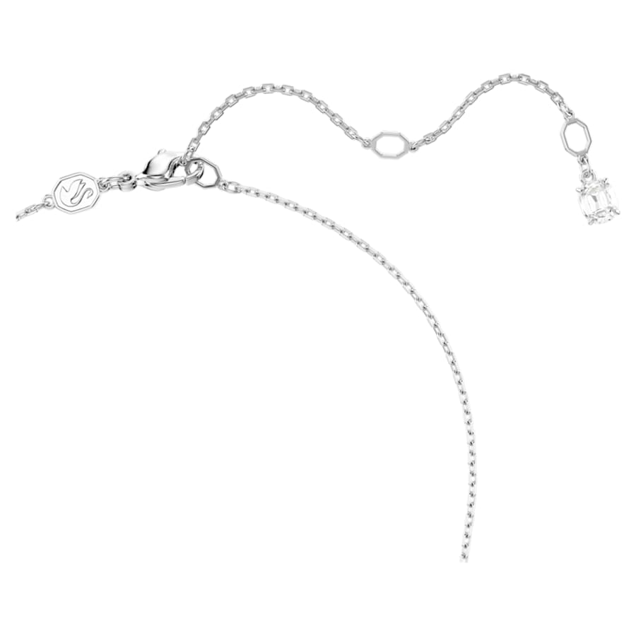 COLLAR SWAROVSKI MATRIX DEGRADADO DE TALLAS REDONDAS, BLANCO, BAÑO DE RODIO