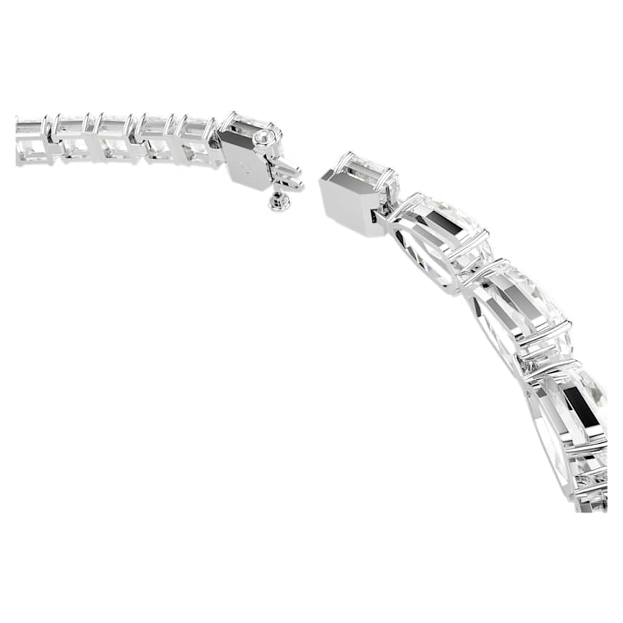 COLLAR SWAROVSKI MATRIX, DISEÑO CERRADO, BLANCO, BAÑO DE RODIO