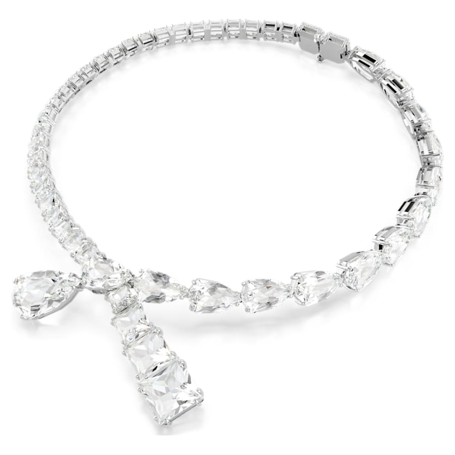 COLLAR SWAROVSKI MATRIX TALLAS MIXTAS, BLANCO, BAÑO DE RODIO