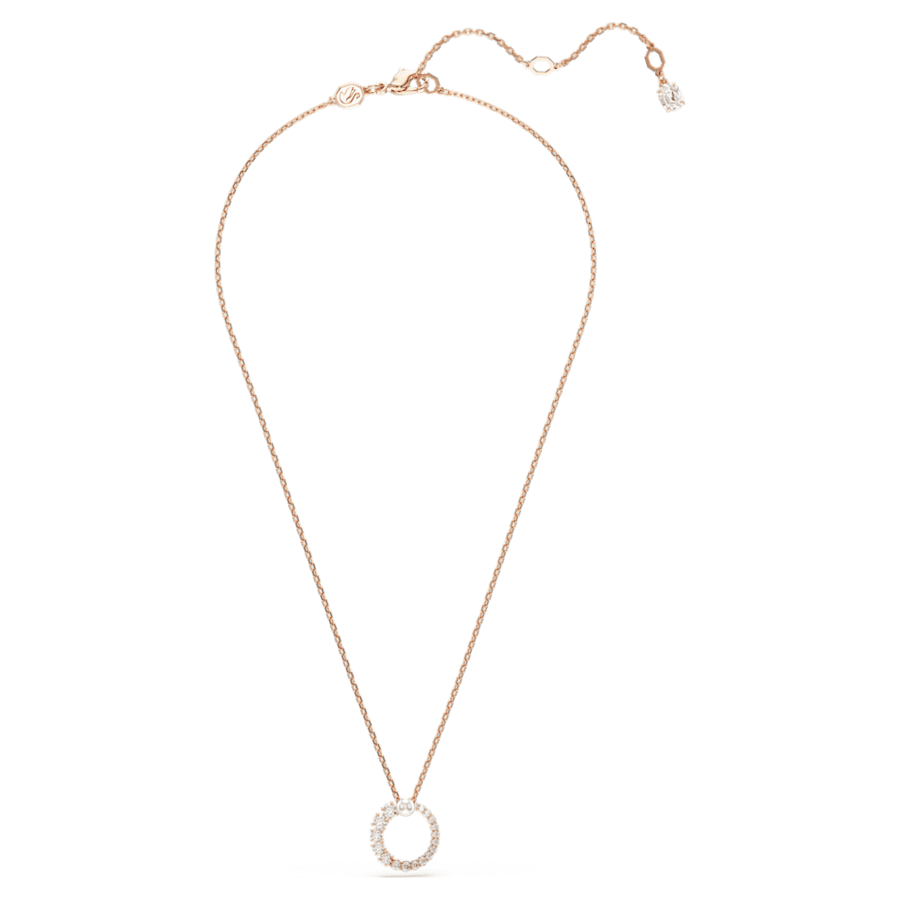 COLLAR SWAROVSKI MATRIX CRYSTAL PEARLS, TALLA REDONDA, BLANCO, BAÑO TONO ORO ROSA