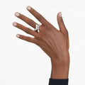 ANILLO SWAROVSKI MATRIX TALLAS MIXTAS, BLANCO, BAÑO DE RODIO